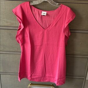 Cabi NWT Rose Top with Ruffle Sleeve